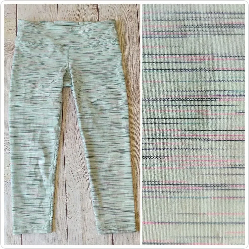 Girls Ivivva by Lululemon pastel space dye capris sz 8